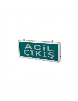 CATA CT-9166 Exit Çıkış Armatürü LED'li 3 Saat Akülü - 1