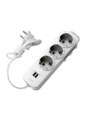 Elbi 527-040203-311 3'lü USB'li Çocuk Korumalı TGP 3 Metre Grup Priz - 1