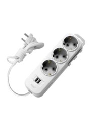 Elbi 527-040203-311 3'lü USB'li Çocuk Korumalı TGP 3 Metre Grup Priz - ELBİ
