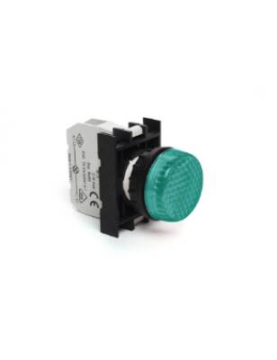 Emas B0Y0XY B Serisi Plastik LED'li 100-230V AC Yeşil 22 mm Sinyal - 1