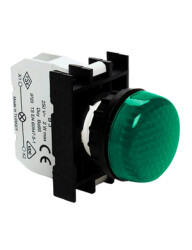 Emas B0Z0XY B Serisi Plastik LED'li 48V AC/DC Yeşil 22 mm Sinyal - 1