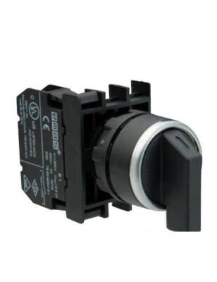 Emas B101S20 B Serisi Plastik 2NO (0-I) 60° Seçici Kalıcı 22 mm Buton - 1