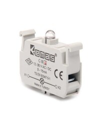 Emas CB6 Yedek LED'li 12-30V AC/DC Kırmızı Sinyal Blok - EMAS