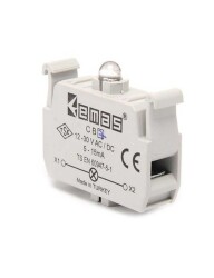 Emas CB7 Yedek LED'li 12-30V AC/DC Mavi Sinyal Blok - 1