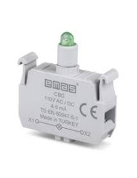 Emas CBG Yedek LED'li 110V DC Yeşil Sinyal Blok - EMAS