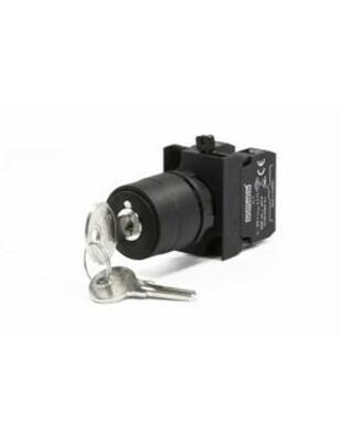 Emas CP101AA32 CP Serisi Plastik 2NO (II-0-I) 60° Anahtarlı Çift Dönüşlü 0 Pozisyonunda Anahtarı Çıkan 22 mm Buton - 1