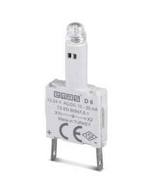 Emas D6 Yedek LED'li 12-30V AC/DC Kırmızı Sinyal Blok - 1