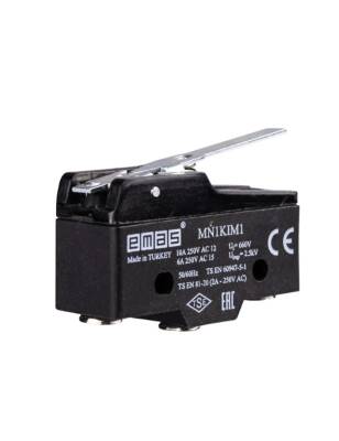 Emas MN1KIM1 Metal Kısa Kollu 1CO MN1 Serisi Plastik Mini Switch - 1