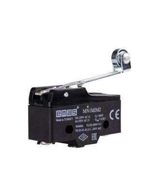 Emas MN1MIM2 Metal Uzun Kollu Makaralı 1CO MN1 Serisi Plastik Mini Switch - 1