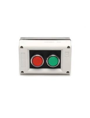 Emas PK2 PK Serisi Plastik 2 Gözlü DK + DY + 2*KB14K Gri-Siyah Kumanda Kutusu - 1