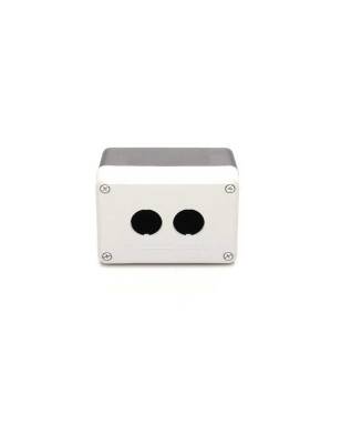 Emas PY2BOS PY Serisi Plasitk 2 Gözlü BOŞ Gri-Siyah Kumanda Kutusu - 1