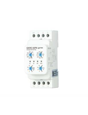 Entes M1853 GKRC-02FA Trifaze Gerilim Koruma Rölesi 400VAC DIN II Faz SırasıYardımcı BeslemeliAyarlanabilir Aşırı/Düşük Gerilim Algılamalı - 1