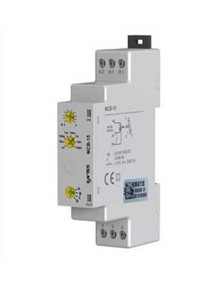 Entes M4118 MCB-15 Çok Fonksiyonlu 24-240VAC/DC DIN I Zaman Rölesi Çekme-Bırakma Gecikmeli - 1