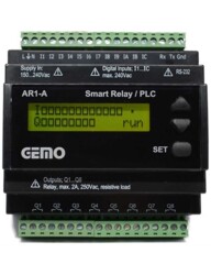 Gemo AR1-A-24VDC Ray Tipi "Ladder Logic" ile Programlanabilir Akıllı Röle / PLC - 1