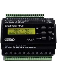 Gemo AR2-A-24VDC-12D2A-TR Ray Tipi "Ladder Logic" ile Programlanabilir Akıllı Röle / PLC - 1