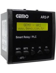 Gemo AR2-P-24VDC-10D2A-RTC Panel Tipi "Ladder Logic" ile Programlanabilir Akıllı Röle / PLC - GEMO