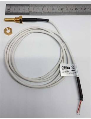Gemo PTC-S-130C Sıcaklık Sensörü 1,5m Silikon Kablolu (2 telli) PTC Sensör, Uç Çapı 6 mm (-50°C ... +130°C) - 1