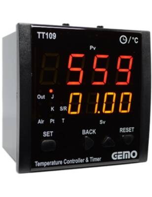 Gemo TT109-230VAC-S Dahili Zaman Röleli "Auto-tune PID" Sıcaklık Kontrol Cihazı - 1