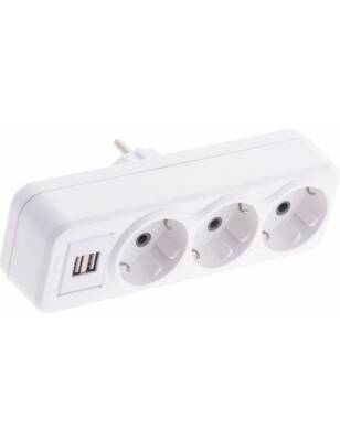 GOLYAT 2 USB Lİ 3LÜ GOLYAT FİŞ PRİZ F08 - 1