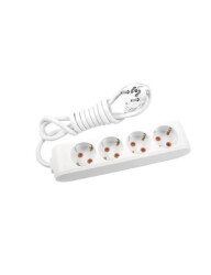 Viko 4 Lü 2 Metre Grup Priz Beyaz Renk - VİKO