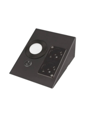 LEDLİ ÜÇGEN SPOT SİYAH KASA (ÇİFT PRİZLİ)(GÜNIŞIĞI - 1