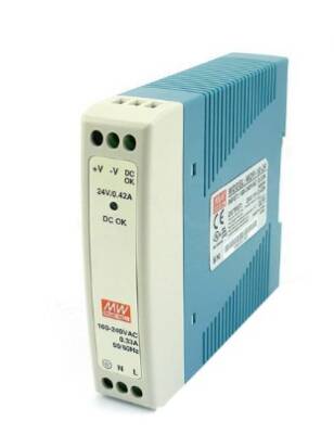 Mean Well MDR-010-24 24VDC 0.42A Ray Montaj Güç Kaynağı - 1