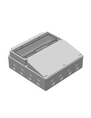 Mete Enerji 40207505 290X290X114 Kombinasyon Kutusu Rakor Girişli Gövde Gri - 1