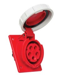 Mete Enerji 406511V 5X16A IP67 Makine Prizi Eğik Gövdeli Vidalı Bağlantı 380-415 V - METE