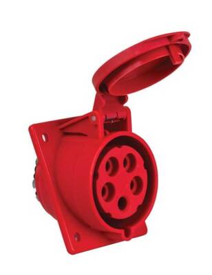 Mete Enerji 406521V 5X32A IP44 Makine Prizi Eğik Gövdeli Vidalı Bağlantı 380-415 V - 1