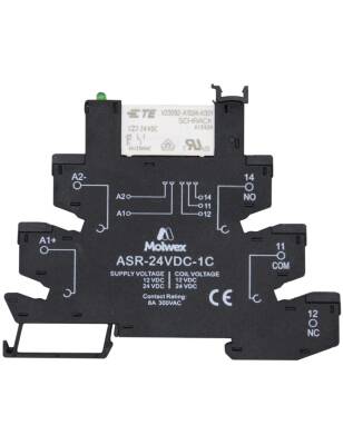 Molwex 170 130 ASR-230VAC/DC-1C 1CO 10A Röle Soket Vida Bağlantılı - 1