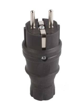 MUTLUSAN 010 083 300028 1X16 A, Kauçuk Monofaze Topraklı Düz Fiş - 1