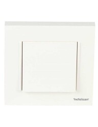 Netelsan M.U.Anh.10200 Byobu Tekli Jaluzi Kumanda Anahtarı Mekanik Buton Beyaz Çerçevesiz - NETELSAN