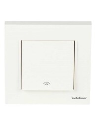 Netelsan M.U.Anh.40400 Byobu Işıklı İkili Vavien Mekanik Buton Beyaz Çerçevesiz - NETELSAN