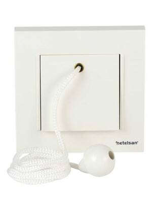 Netelsan M.U.Prz.10000 Byobu Topraklı Priz Mekanik Kapak Beyaz Çerçevesiz - 1