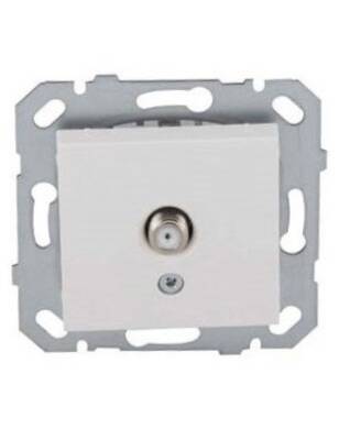 Netelsan M.U.TVU.50000 Byobu Tv - Sat - Radyo Uydu Prizi (Sonlu) Mekanik Kapak Beyaz Çerçevesiz - 1