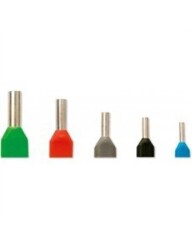 Şafak UY-23060S 2x6,00 mm² İzoleli Çift Girişli Kablo Yüksükleri (DIN 46228)(100 Adet) Yeşil - ŞAFAK