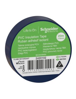 Schneider 2420102 Mavi PVC Elektriksel İzole Bant (1 Adet) - 1