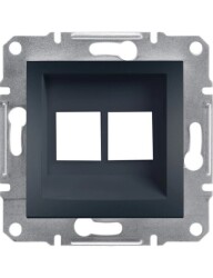 Schneider Asfora Antrasit İkili RJ45 Boş Data Prizi Çerçevesiz - EPH4400171-02 - SCHNEIDER