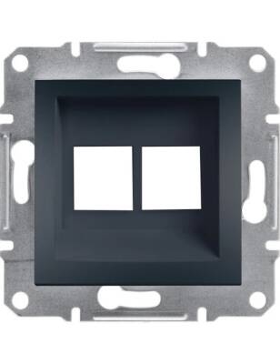 Schneider Asfora Antrasit İkili RJ45 Boş Data Prizi Çerçevesiz - EPH4400171-02 - 1