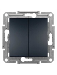 Schneider Asfora Antrasit İkili Vavien Anahtar Çerçevesiz - EPH0600171 - SCHNEIDER