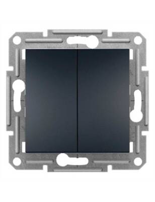 Schneider Asfora Antrasit İkili Vavien Anahtar Çerçevesiz - EPH0600171 - 1