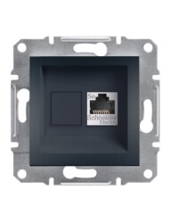 Schneider Asfora Antrasit Tekli RJ45 Boş Data Prizi Çerçevesiz - EPH4300171-02 - SCHNEIDER