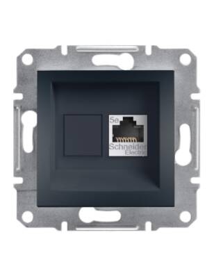 Schneider Asfora Antrasit Tekli RJ45 Boş Data Prizi Çerçevesiz - EPH4300171-02 - 1
