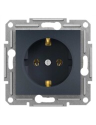 Schneider Asfora Antrasit Topraklı Priz Çerçevesiz - EPH2900171 - SCHNEIDER