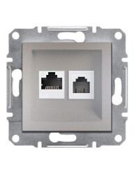 Schneider Asfora Bronz RJ45 Cat6 UTP + RJ1 Priz Çerçevesiz - EPH5200169 - SCHNEIDER
