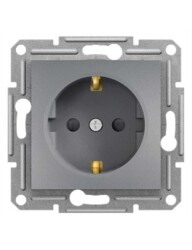 Schneider Asfora Çelik Çocuk Korumalı Topraklı Priz Çerçevesiz - EPH2900262 - SCHNEIDER