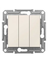Schneider Asfora Krem Üçlü Anahtar Çerçevesiz - EPH2170123 - SCHNEIDER