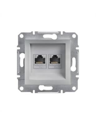 Schneider Asfora Plus Alüminyum Tekli RJ45 Boş Data Prizi Çerçevesiz - EPH4300161-02 - 1
