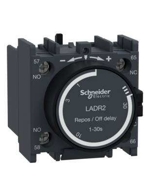Schneider Ladr2 Tesys D - Zaman Geckm Yard Kontk Bloğu - 1Na + 1Nk - Vida Kelepçesi Terminalleri - 1