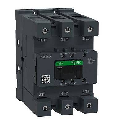 SCHNEIDER LC1D115AEHE 55 kW 115 A 3 KUTUPLU 3 NO 48-130VAC/DC Bobin - 1